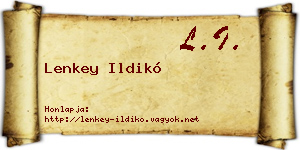 Lenkey Ildikó névjegykártya