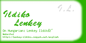 ildiko lenkey business card